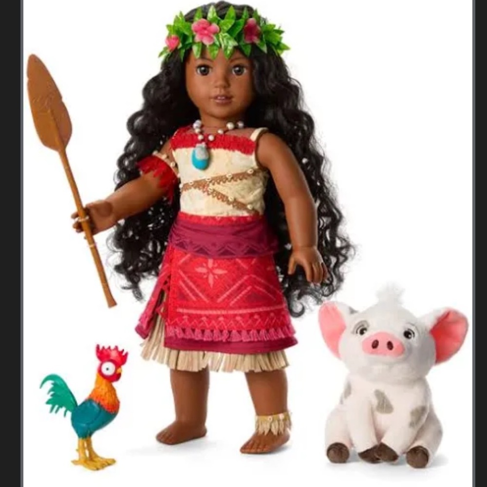American Girl Moana Disney Doll Set with Pua & Heihei